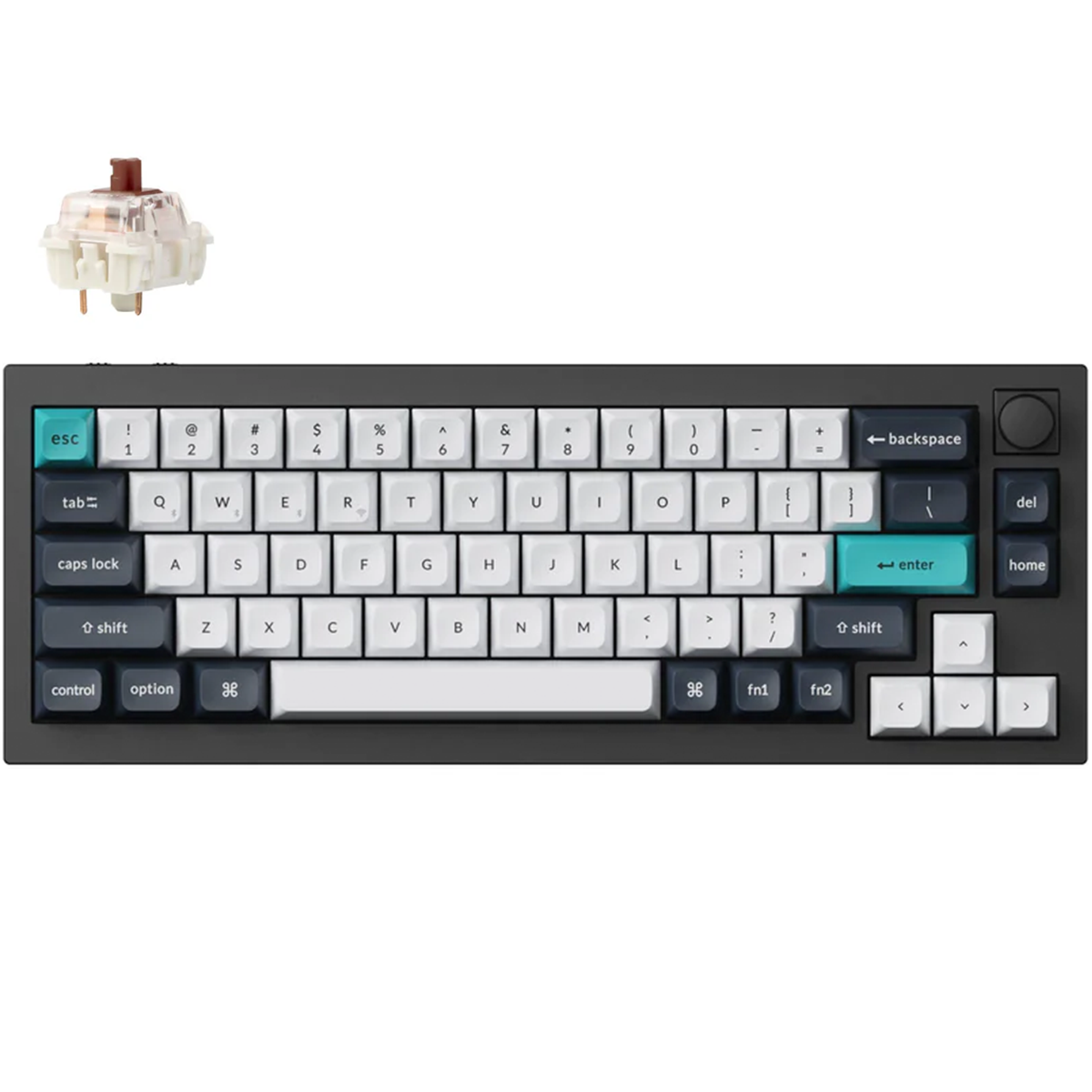 Keychron Q2 Max 65% RGB Carbon Black Wireless Mechanical Keyboard - Jupiter Brown Switch