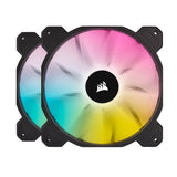 Corsair iCUE SP140 RGB ELITE Performance 140mm PWM Fan - Dual Fan Kit with Lighting Node CORE