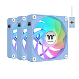 Thermaltake CT120 EX Reverse ARGB Magnetic Quick Connect PWM Fan (up to 2000RPM) Hydrangea Blue Edition - 3 Fan Pack