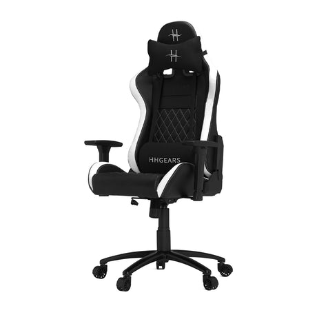 VERTAGEAR XL500 Gaming Chair Black and White with Headrest/Lumbar Pillows