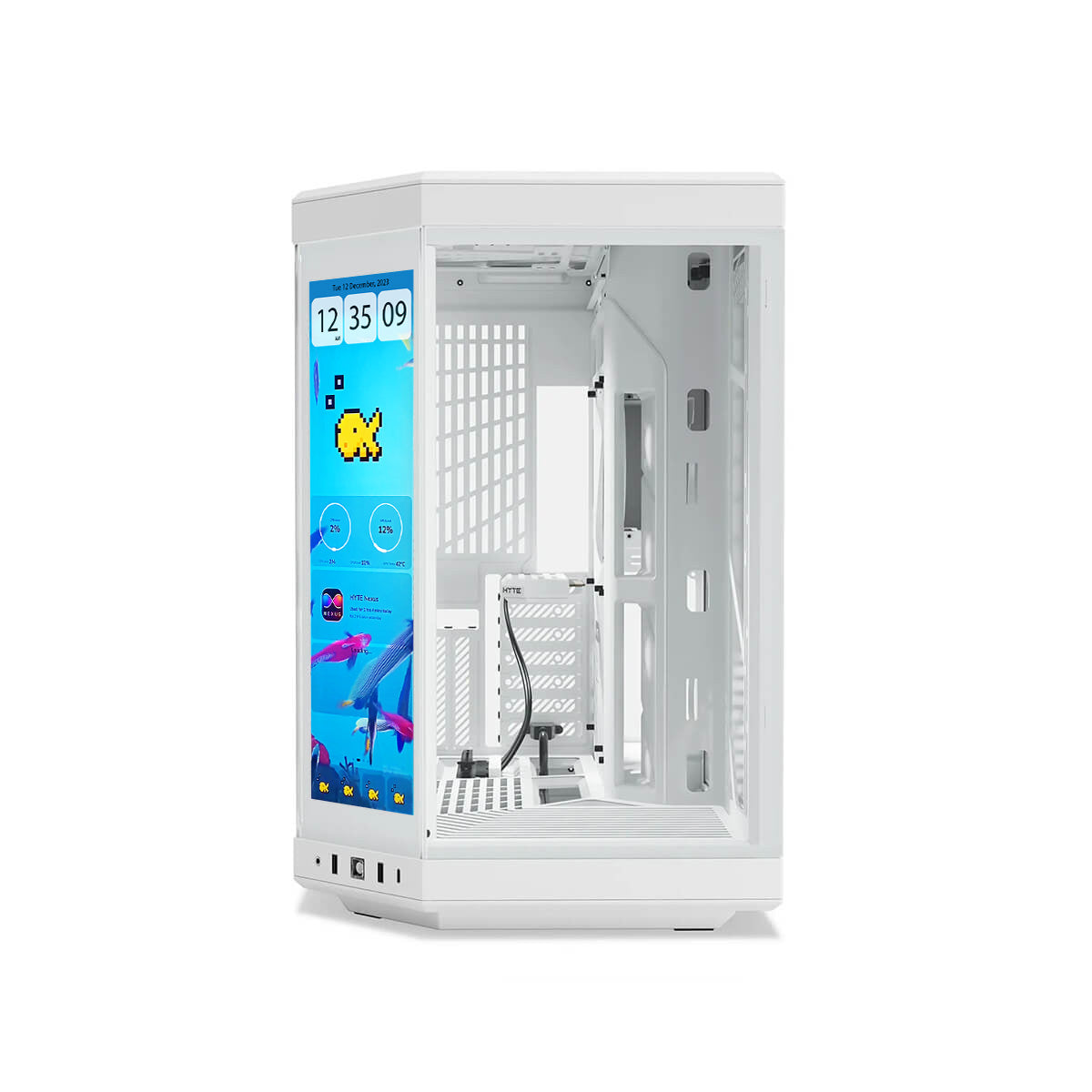 HYTE Y70 Touch Tempered Glass Full Tower Case Snow White