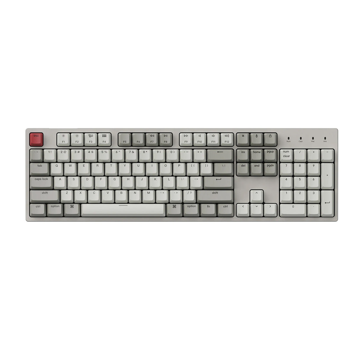 Keychron C2 Full Sized Retro Mechanical Keyboard - G Pro Brown Switch