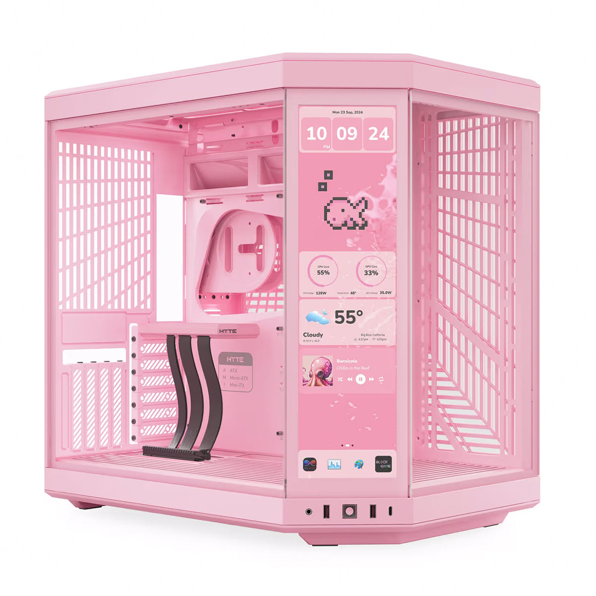Hyte Y70 Touch Infinite Display Upgrade - Strawberry Milk