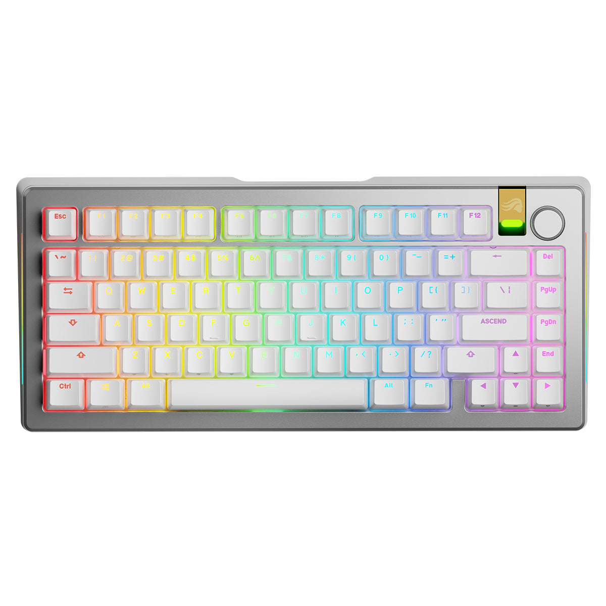 Glorious GMMK 3 Pro HE 75% Wireless Mechanical Keyboard Fox HE Linear Switch - Silver