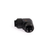 Alphacool Eiszapfen 90°  G1/4 M-F  Rotatable Adaptor Fitting 4 Pack - Black