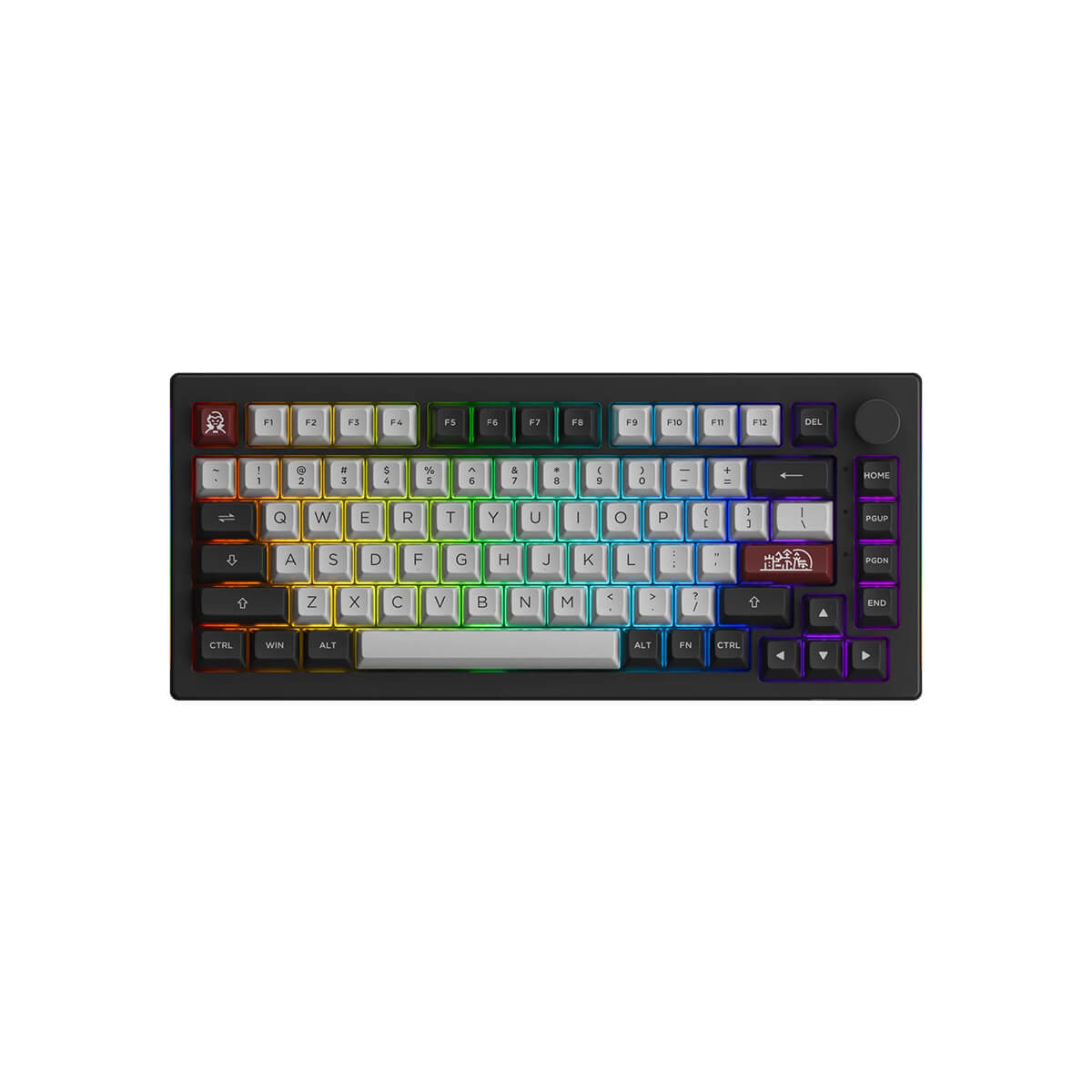 Akko 5075B Plus Dracula Castle Wireless RGB Mechanical Keyboard Hot-Swap Cream Yellow Switch