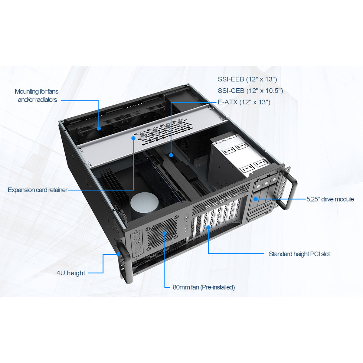 Silverstone RM46-502-I 4U Interchangable Rackmount case