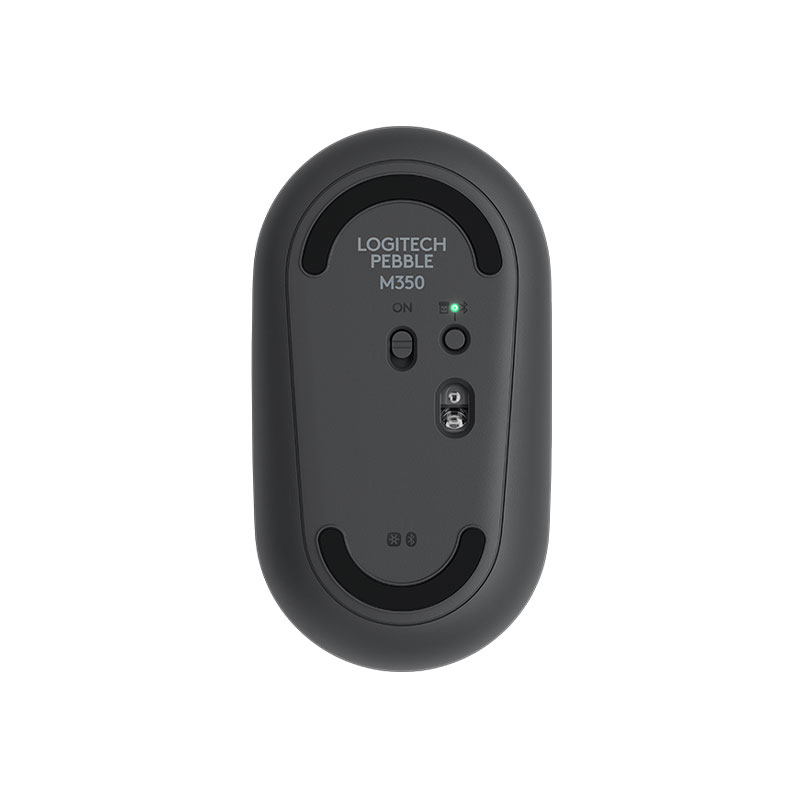 Logitech M350 Pebble USB Wireless/Bluetooth Mouse - Graphite