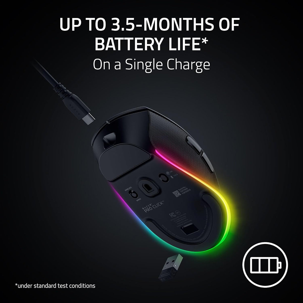 Razer Pro Click V2 Wireless Productivity Mouse - Black