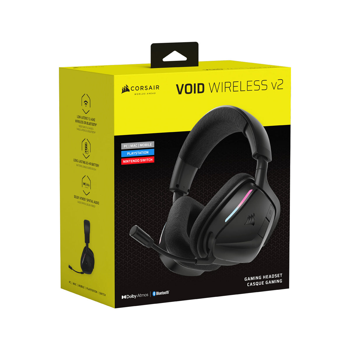 Corsair Void Wireless V2 RGB Gaming Headset - Carbon