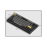 Akko 5075B Plus Black and Gold 75% RGB Wireless Mechanical Keyboard - Cream Yellow Switch ***Showroom Demo Unit***