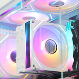 Qubit RR RX 9060 XT 8GB Ryzen 5 8400F Gaming PC - WHITE