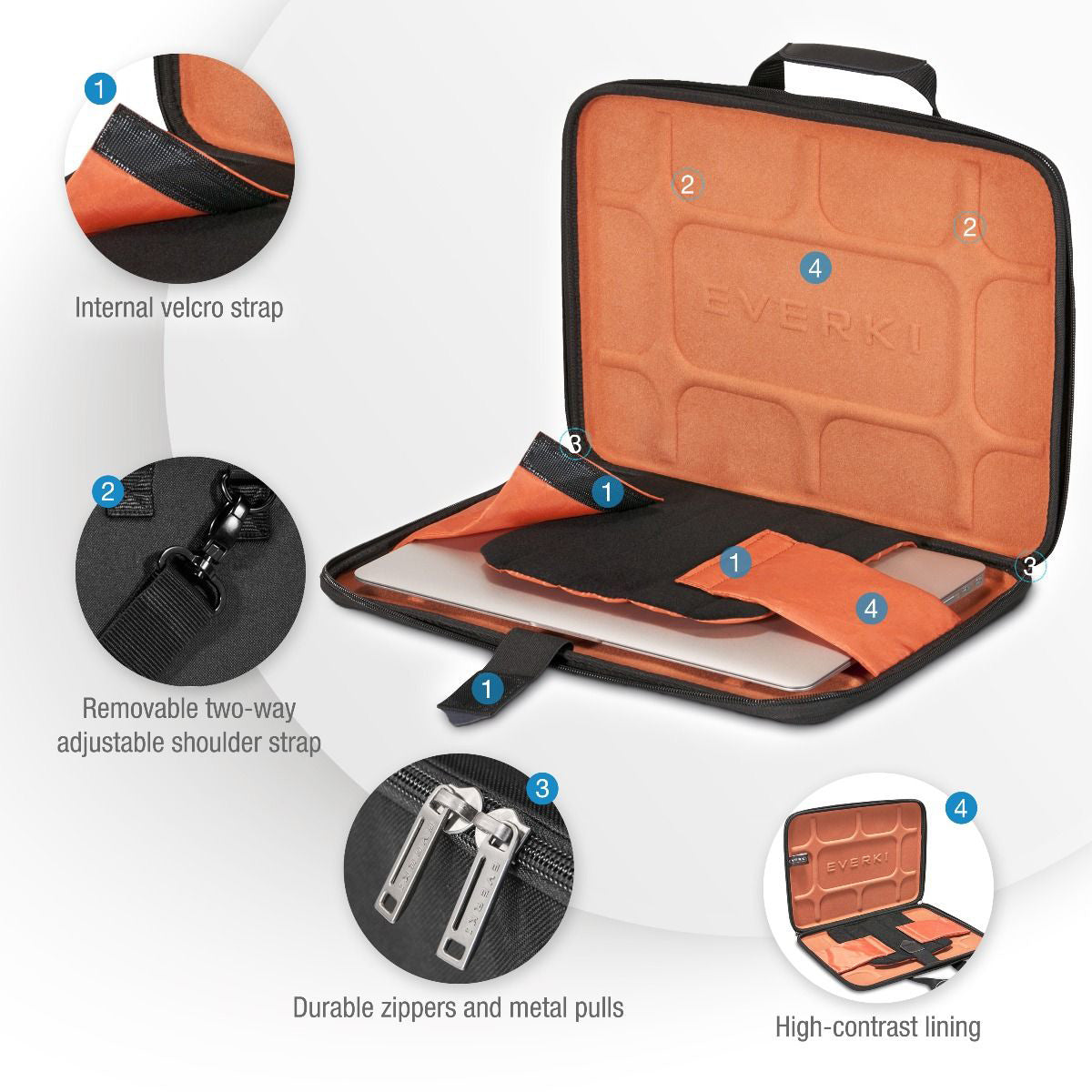 Everki EVA Hard Shell Laptop Case - Up to 14.1''