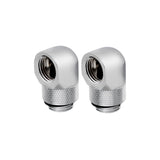 Corsair Hydro X Series XF 90° Angled Rotary Adapter Twin Pack - Chrome