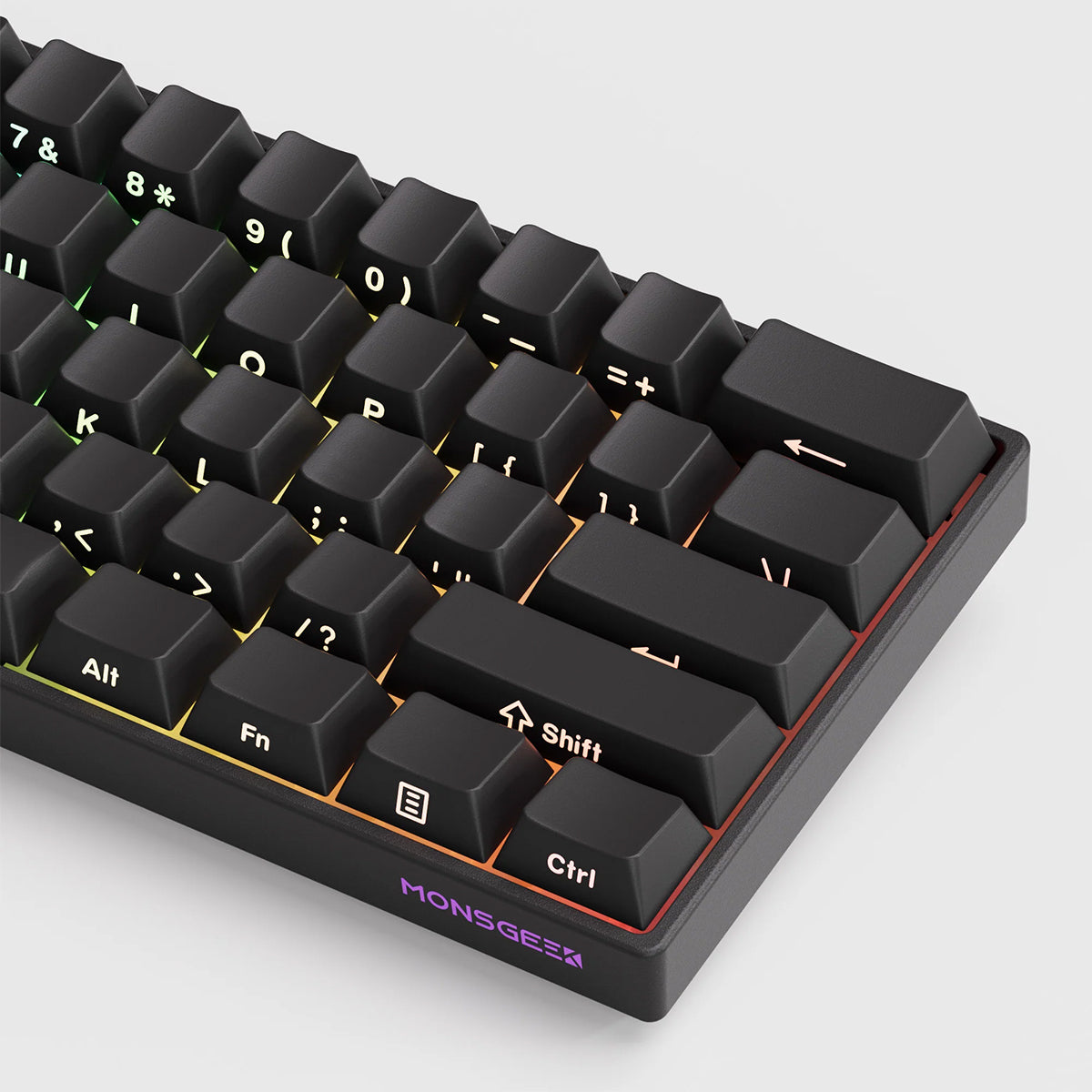 Akko Monsgeek Fun60 Pro 60% Wireless Hall-Effect Gaming Keyboard Black - Glare Magnetic Switch