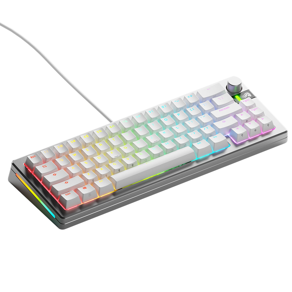 Glorious GMMK 3 Pro 65% Wired Mechanical Keyboard Fox Linear Switch - Silver
