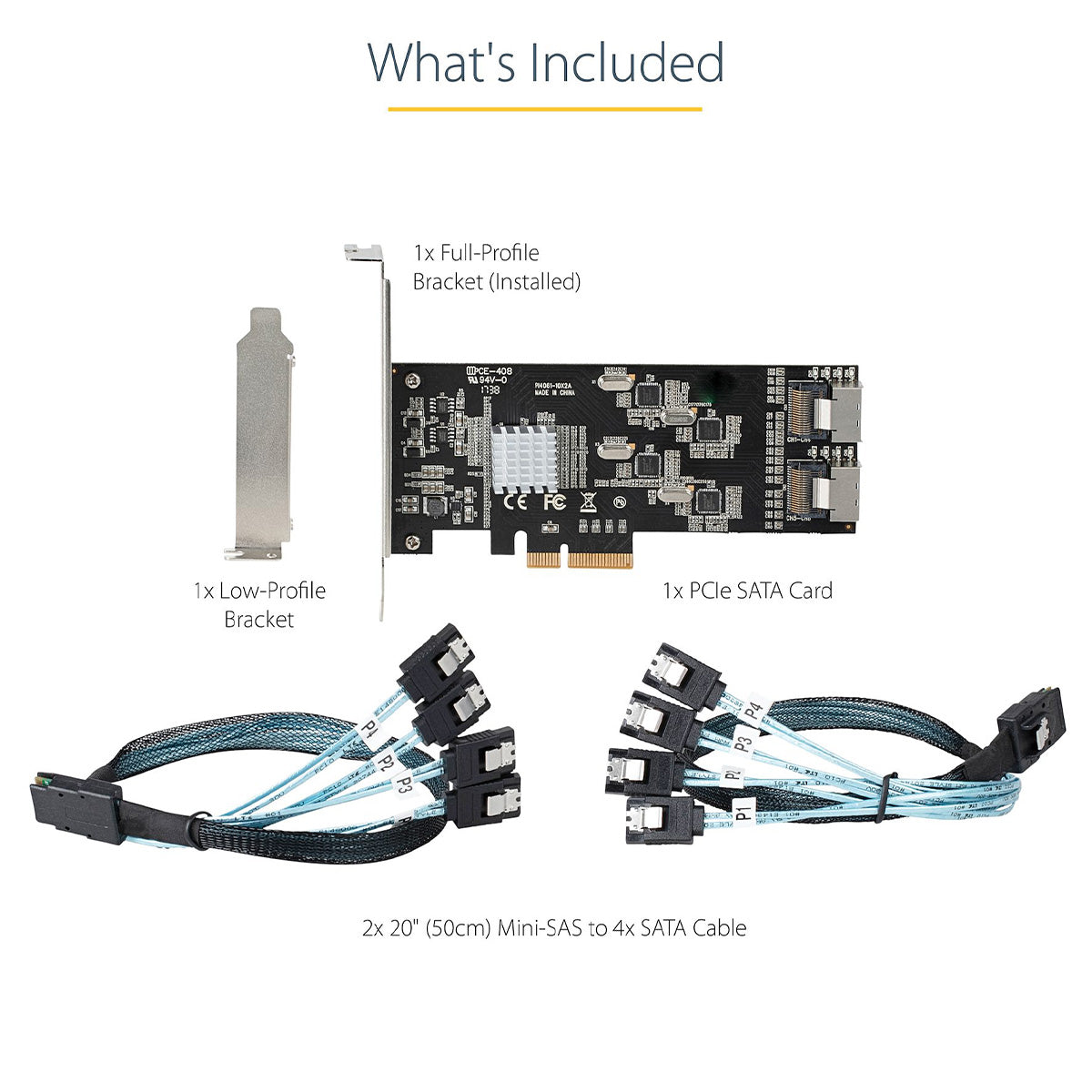 Startech 8 Port SATA PCIe 6Gbps Expansion Adapter Card