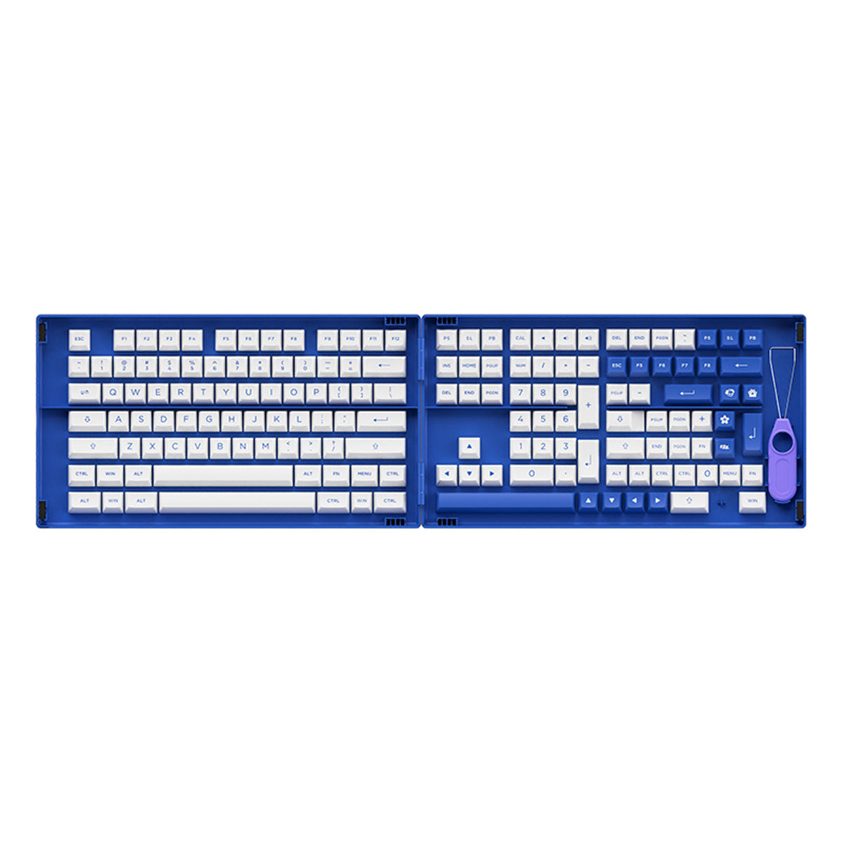 Akko Blue and White Fullset PBT Doubleshot ASA Profile 197 pcs Keycaps