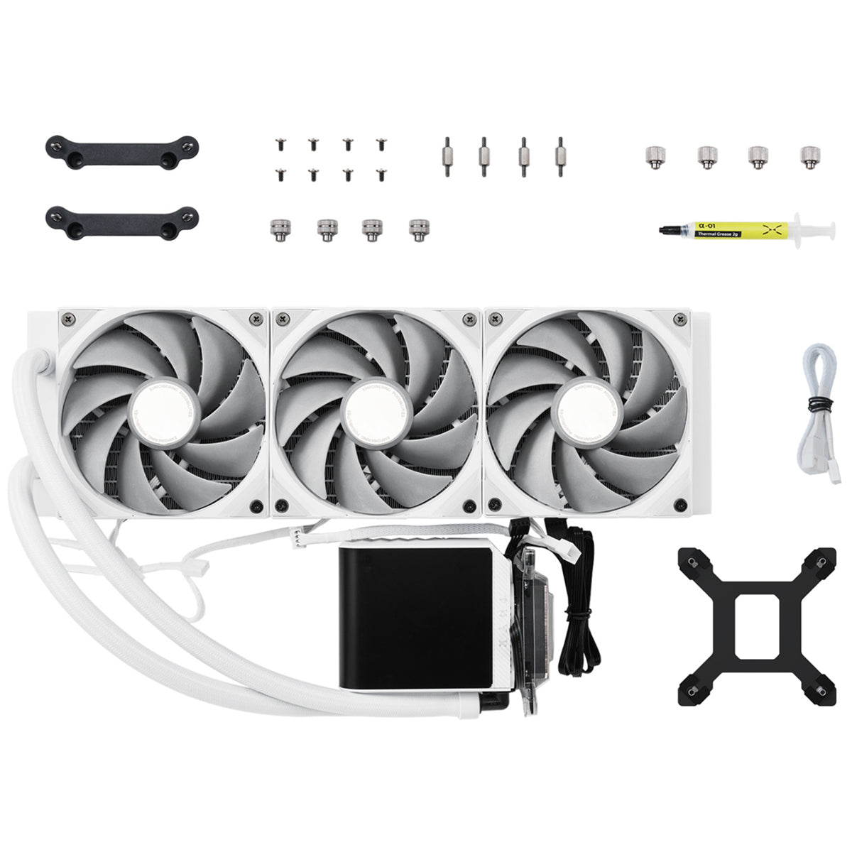 TRYX PANORAMA 360mm WHITE 6.67'' Curved AMOLED Screen AIO CPU Cooler