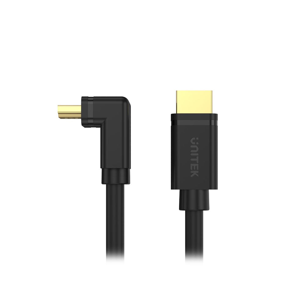 Unitek 4K HDMI 2.0 Right Angle with 90 Degree Elbow Cable - 2M