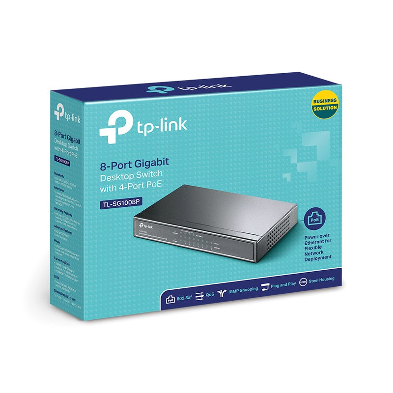 TP-Link TL-SG1008P 8-Port Gigabit Desktop Switch with 4-Port PoE