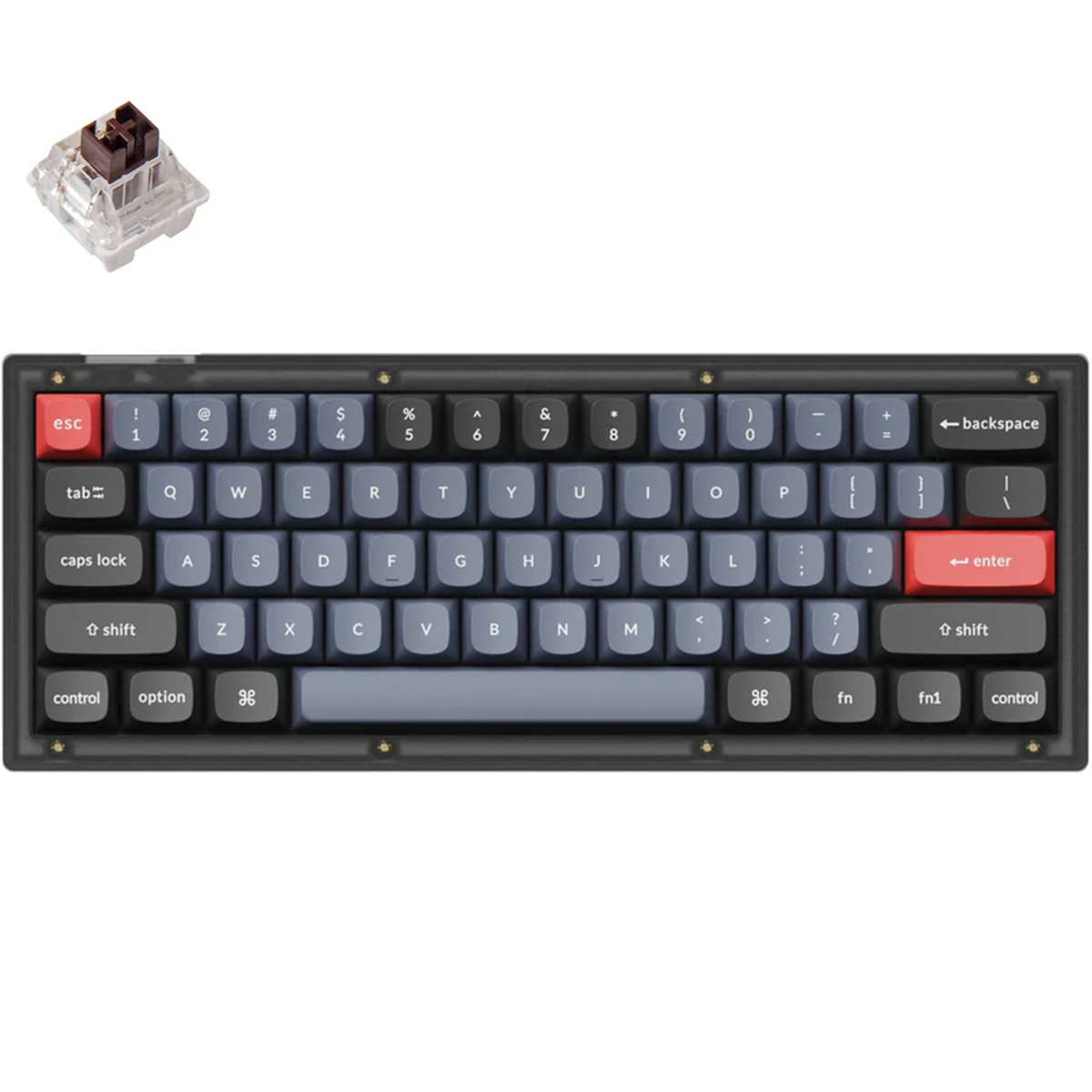 Keychron V4 60% RGB Frosted Black Mechanical Keyboard - K Pro Brown Switch