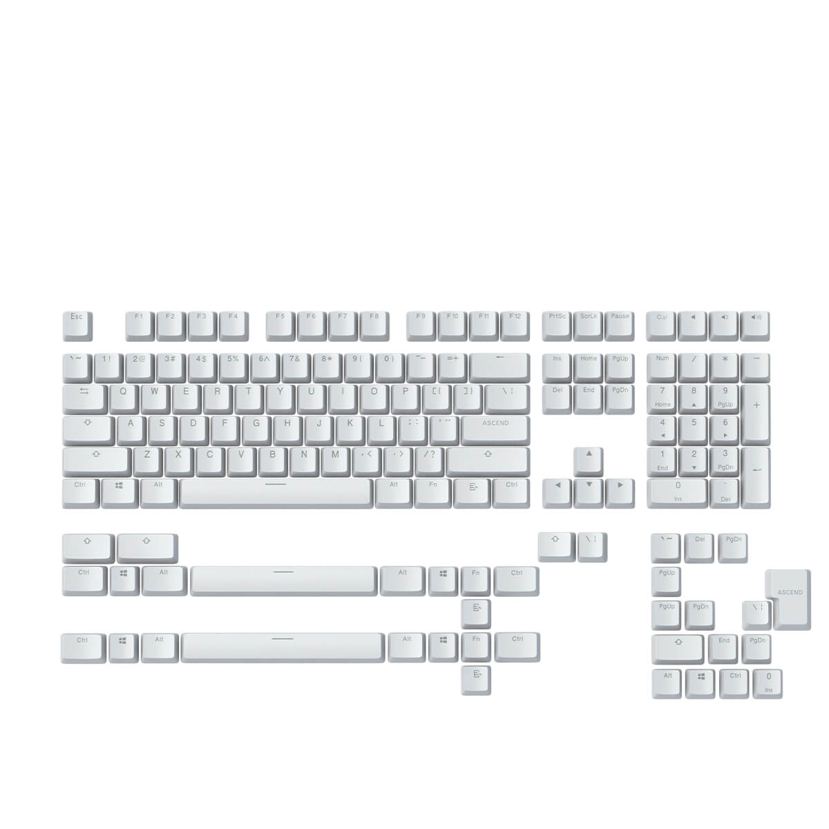 Glorious ABS DS 104 Keycaps - White