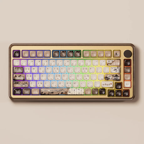 Akko MU02 Mountain Seclusion 75% RGB Wireless Mechanical Keyboard - Rosewood Switch
