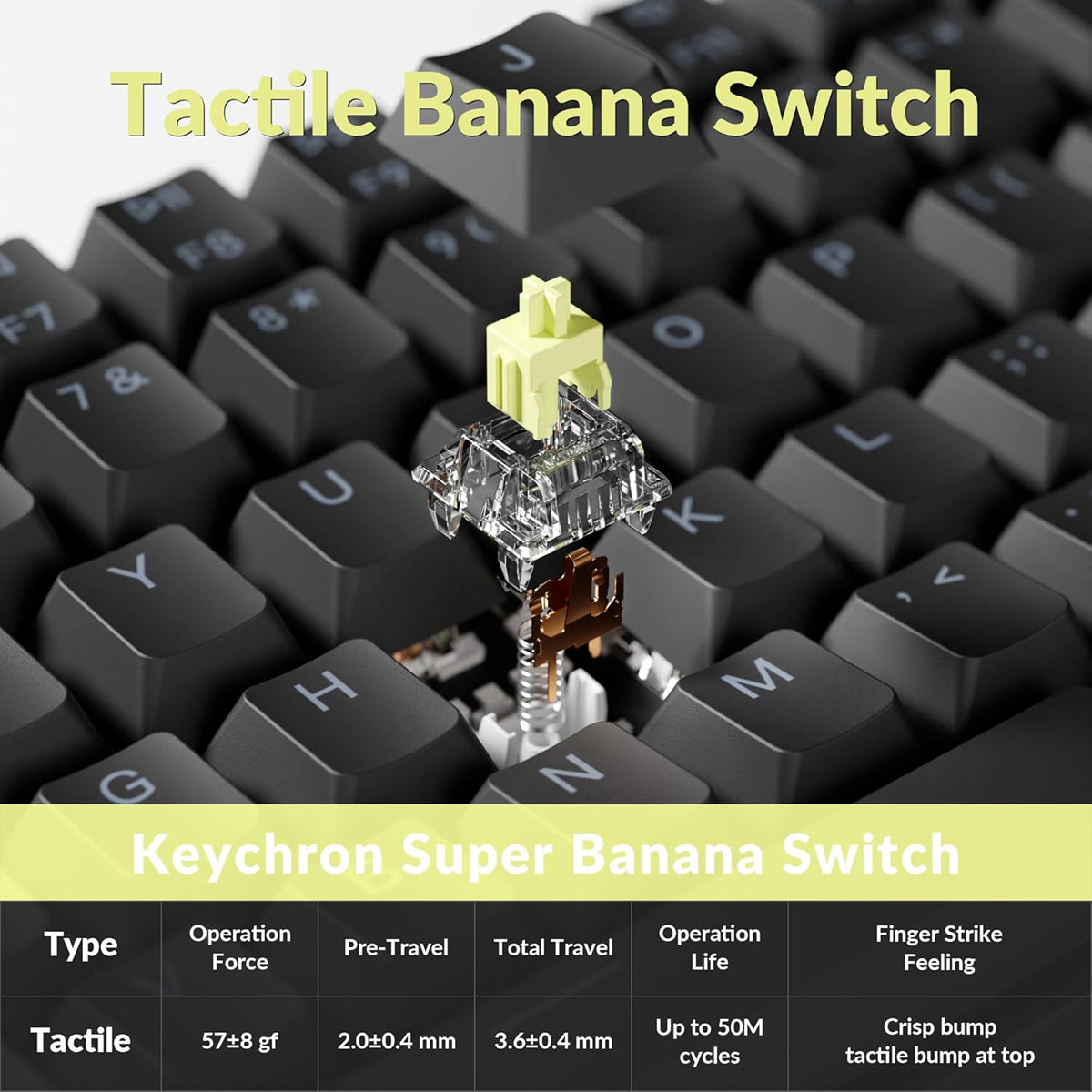 Keychron K2X 75% RGB Wireless Mechanical Keyboard - K Pro Banana Switch