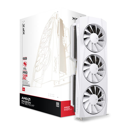 XFX Radeon RX 9070 XT QUICKSILVER WHITE 16GB Graphics Card