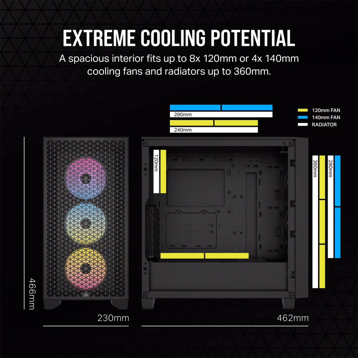 Corsair iCUE 3000D RGB Airflow Tempered Glass Mid Tower - Black