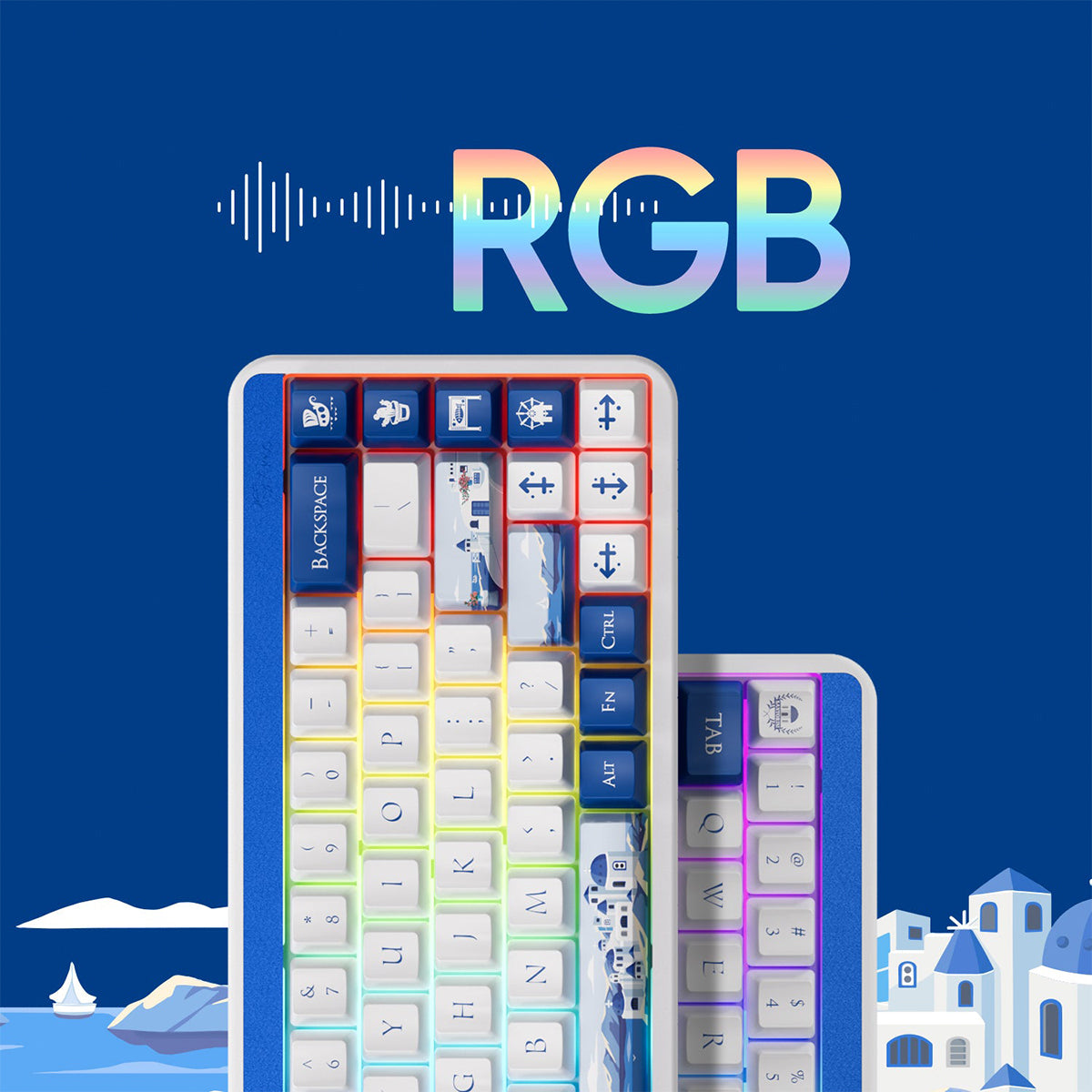 Akko Jin01 Santorini 65% Wireless Mechanical Keyboard - Rosewood Switch