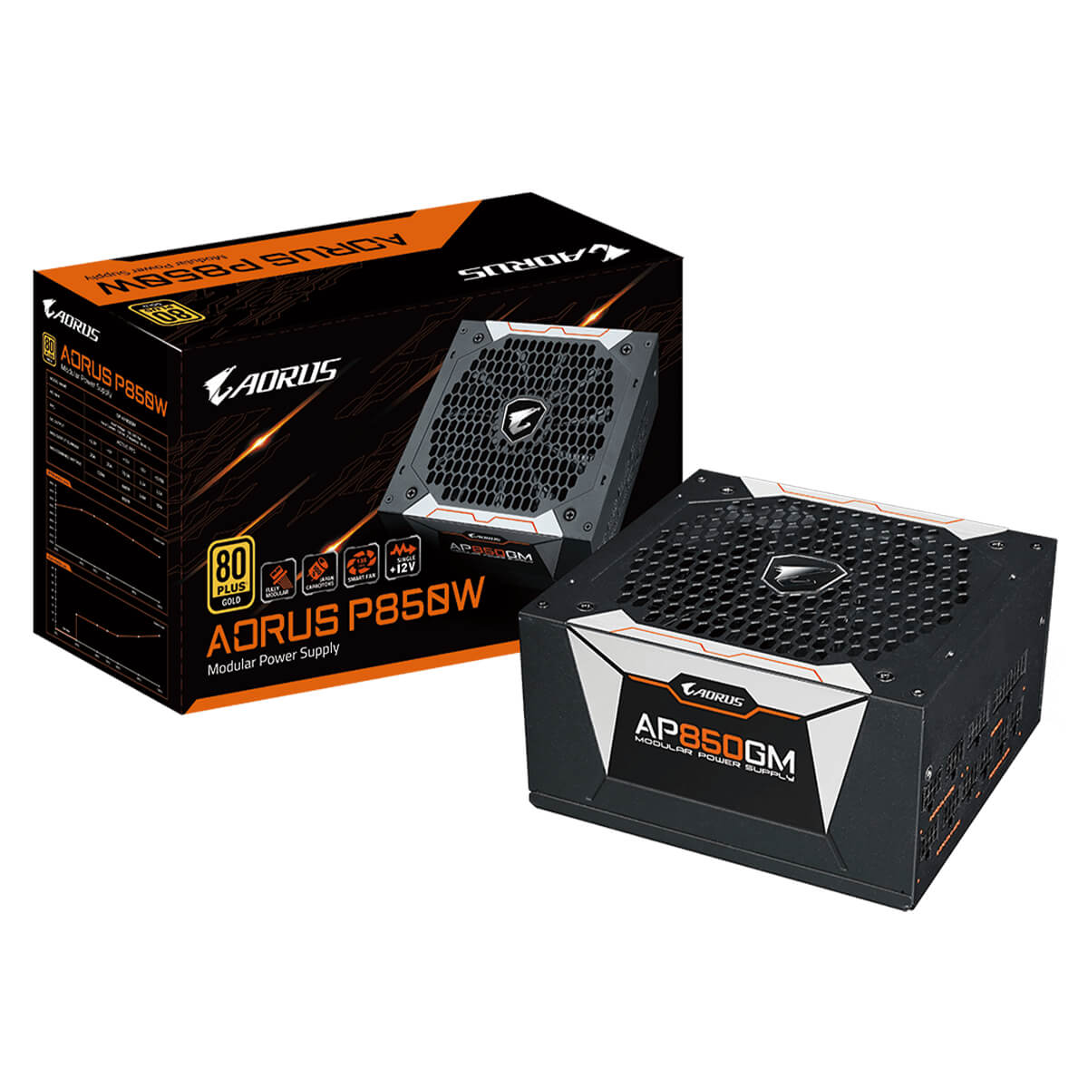 Gigabyte AORUS AP850GM 850W 80Plus Gold Modular Power Supply