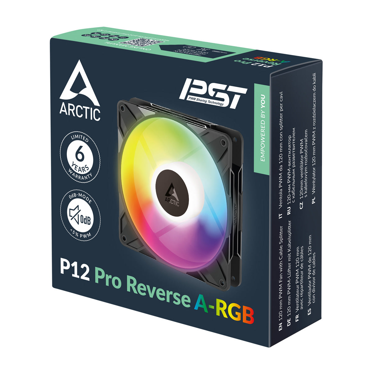 Arctic P12 PRO Reverse A-RGB 120mm Premium Cooling Fan - Black