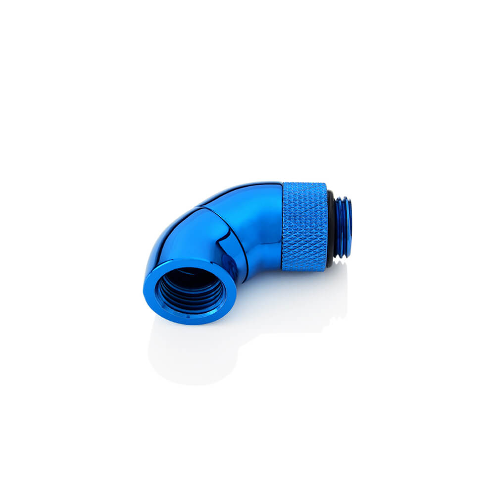 Bitspower Dual Rotary 90-Degree Extender Fitting - Royal Blue