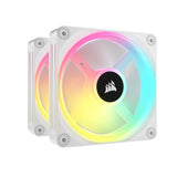 Corsair iCUE LINK QX140 RGB 140mm Magnetic Dome RGB Fan, Dual Fan Kit - White