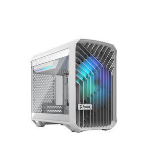 Fractal Design Torrent Nano RGB TG Tower Case - White Clear Tint