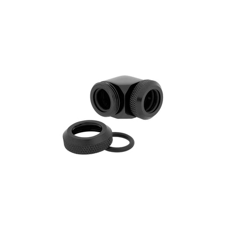 Corsair Hydro X Series XF Hardline 12mm 90° Angled Compression Twin Pack - Black