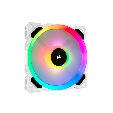 Corsair LL120 RGB 120mm Dual Light Loop RGB LED PWM Fan - White 3 Pack