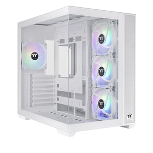 Thermaltake View 380 Tempered Glass ARGB Mid Tower Case - Snow Edition