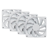 Hyte FA12 120mm PWM Fan 4 Pack - Snow White
