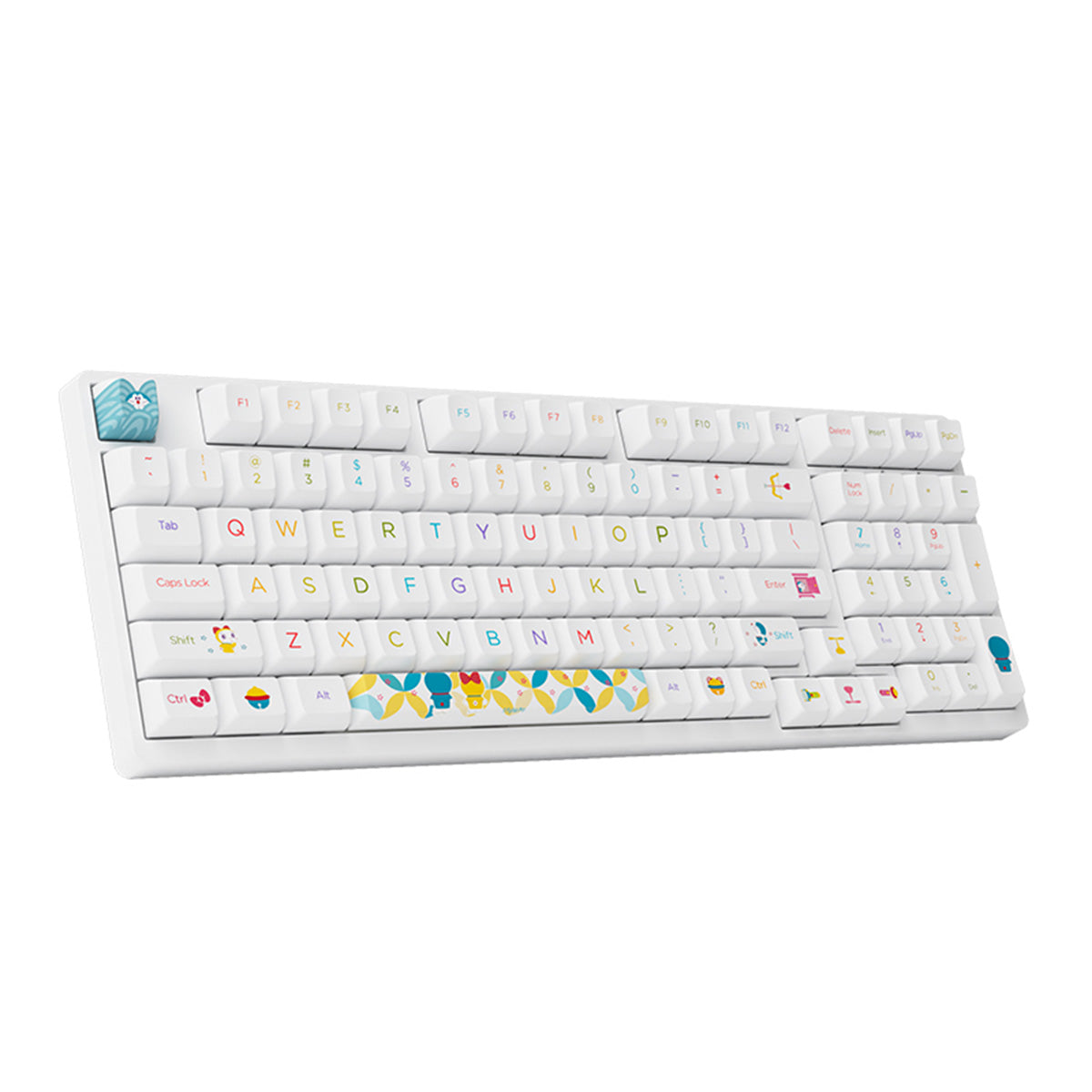 Akko 3098B Doraemon Rainbow Hot-Swappable Wireless RGB Keyboard CS Jelly Pink Switch