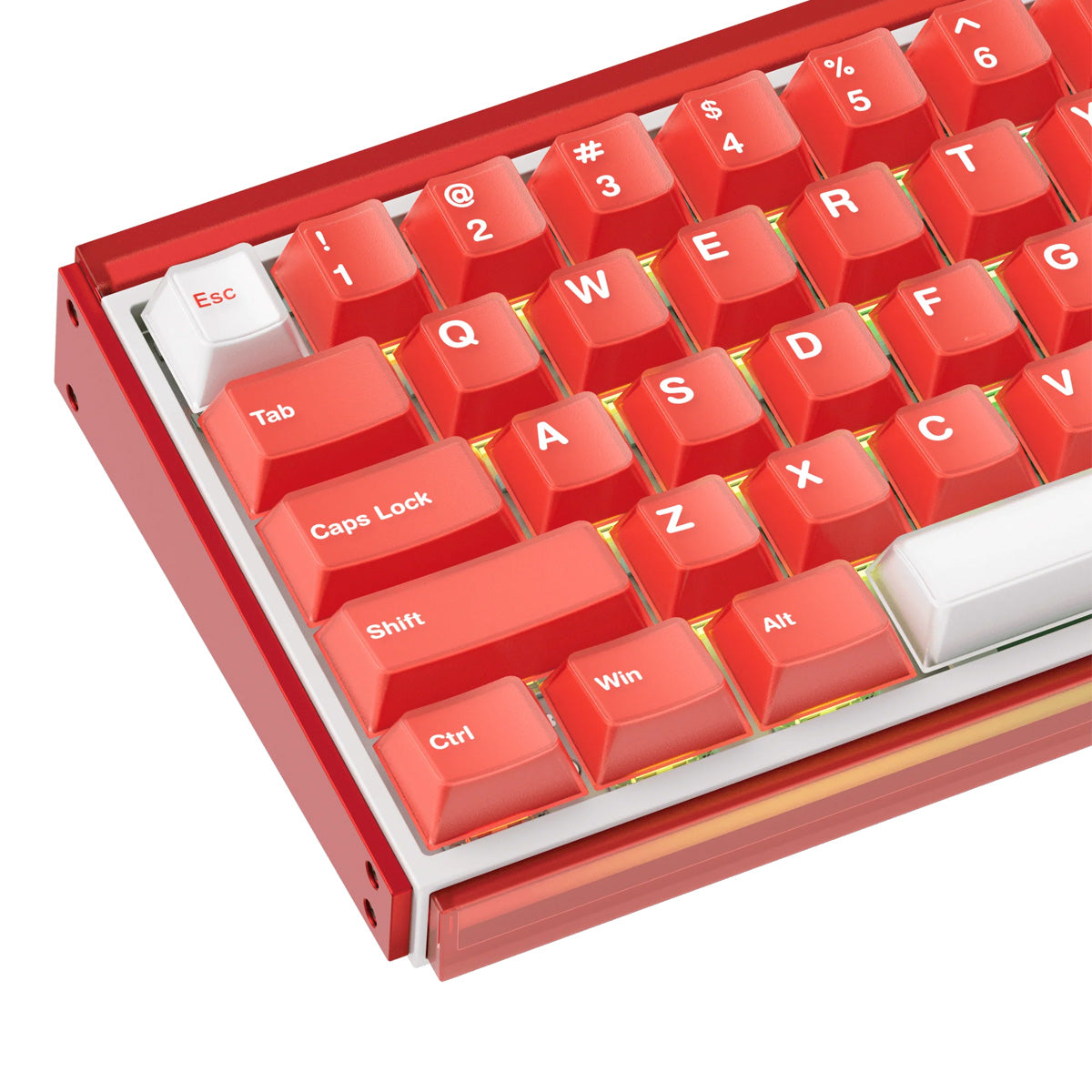 Akko RAY68-HE Red & White 68% Wireless Hall-Effect Gaming Keyboard - AstroAim Switch