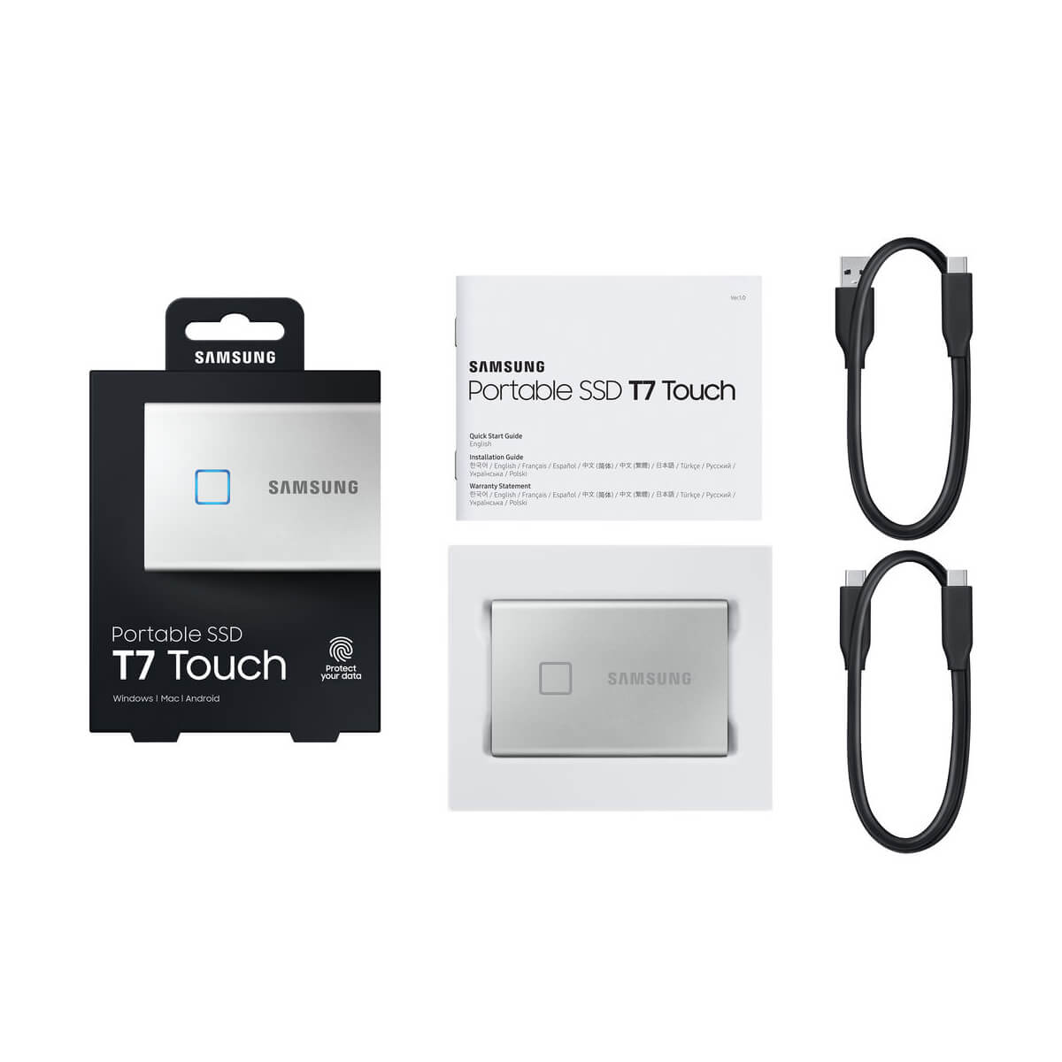 Samsung Portable SSD T7 Touch 2TB Silver