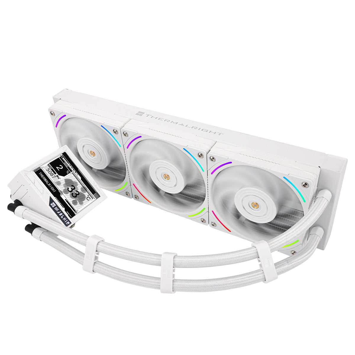 Thermalright Mjolnir Vision 360 ARGB White 360mm LCD AIO Liquid CPU Cooler - BULK