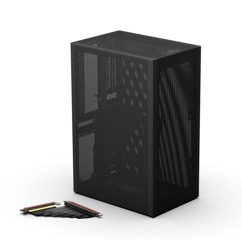 Ssupd Meshlicious Mini ITX Case - Full Mesh - Black - PCIE 4.0