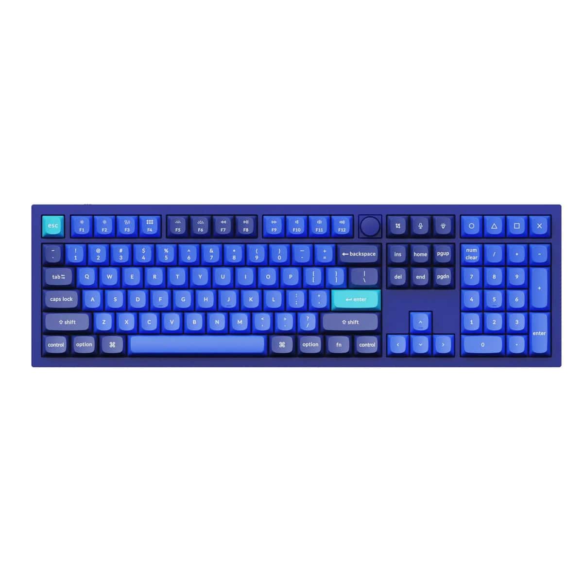 Keychron Q6 Knob Full Sized RGB Navy Blue Mechanical Keyboard - G Pro Red Switch