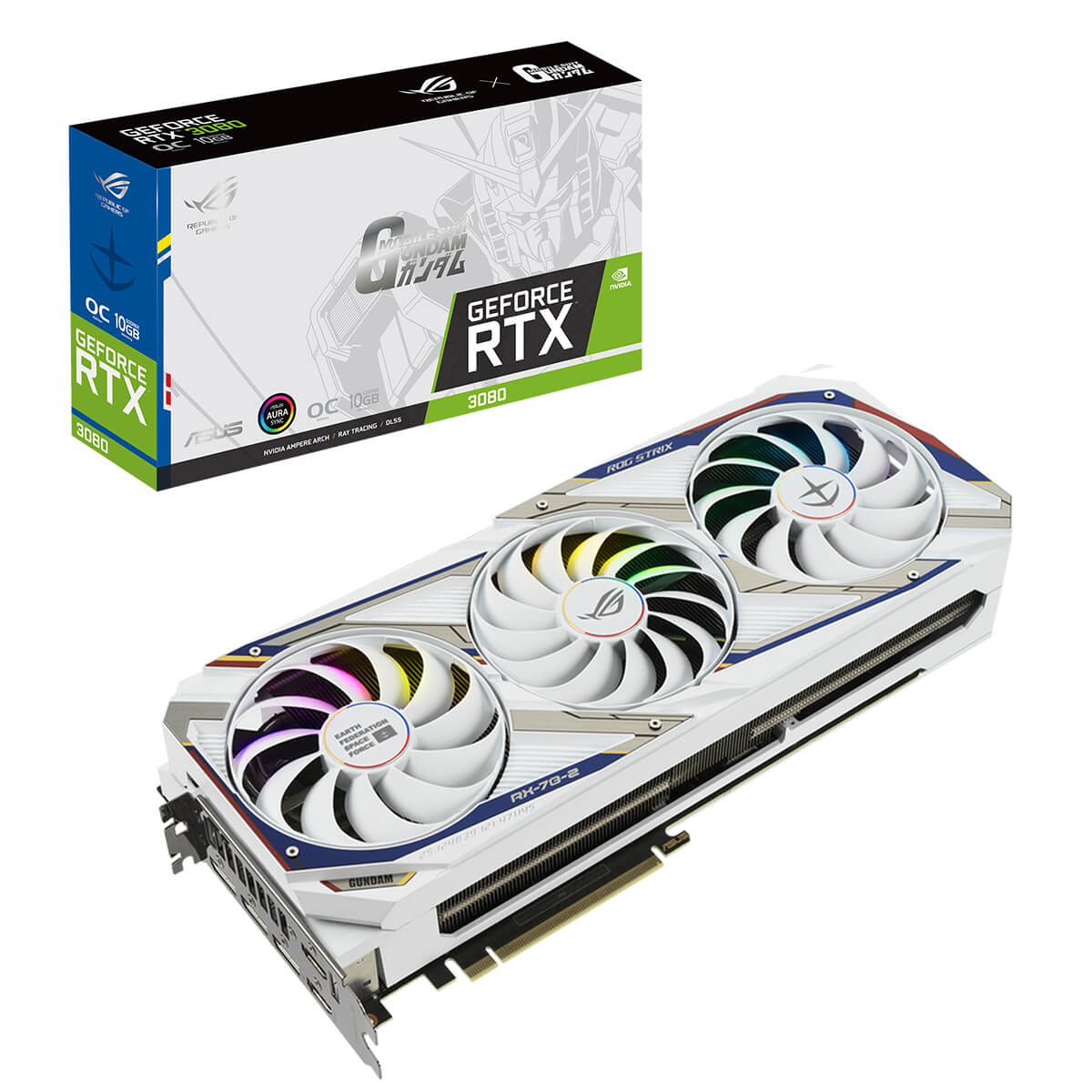 ASUS GeForce RTX 3080 ROG Strix OC 10GB Graphics Card GUNDAM EDITION