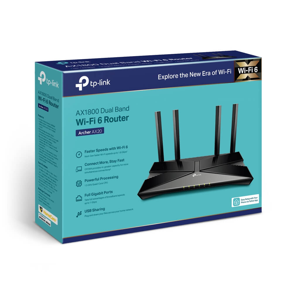 TP-Link Archer AX20 AX1800 Wi-Fi 6 Router