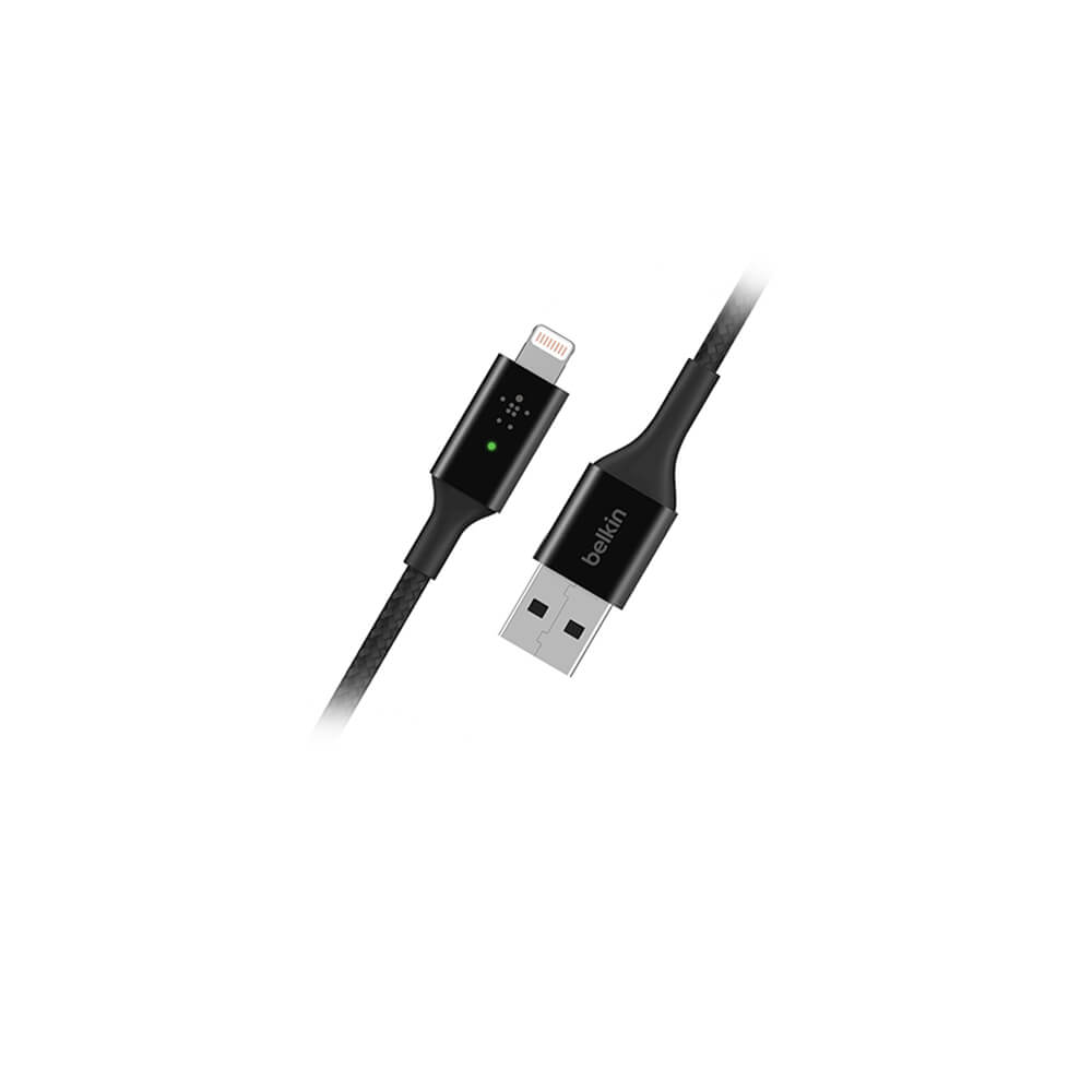 Belkin Smart LED USB-A To Lightning Cable 1.2m - Black